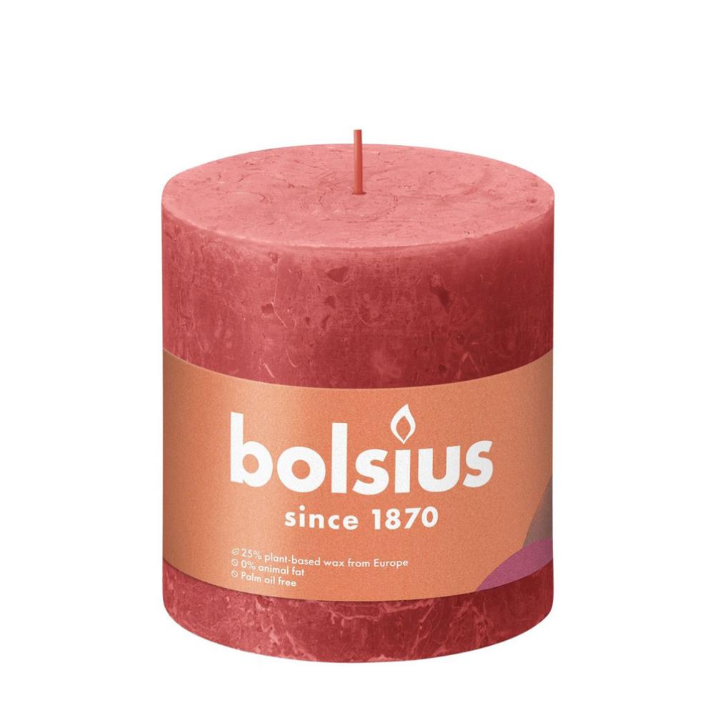 Bolsius Blossom Pink Rustic Shine Pillar Candle 10cm x 10cm £10.34